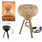 Lampadaire trépied en bambou coloris naturel  Diam 30 x Hauteur 45 cm LP Home