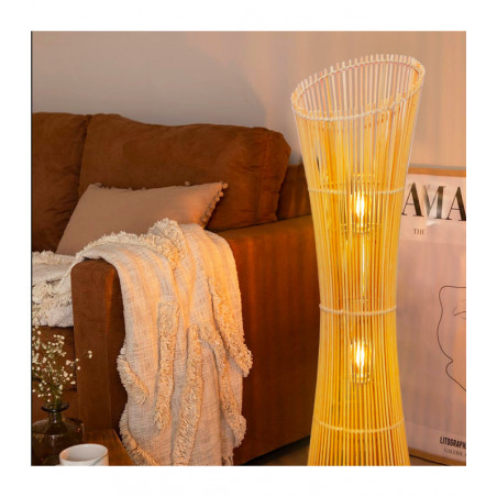 LAMPADAIRE BAMBOU Diam 25 x H100 cm