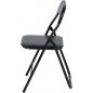 Lot de 6 CHAISE PLIANTE PVC NOIRE 44 x 48 x H 80 cm