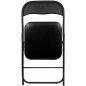 Lot de 6 CHAISE PLIANTE PVC NOIRE 44 x 48 x H 80 cm