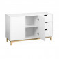 Commode Meuble Etagère 3 Tiroirs 120 x 39.5 x 75 cm