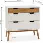 Meuble LP HOME WITA 3 Tiroirs 80 x 40 x H 83 cm